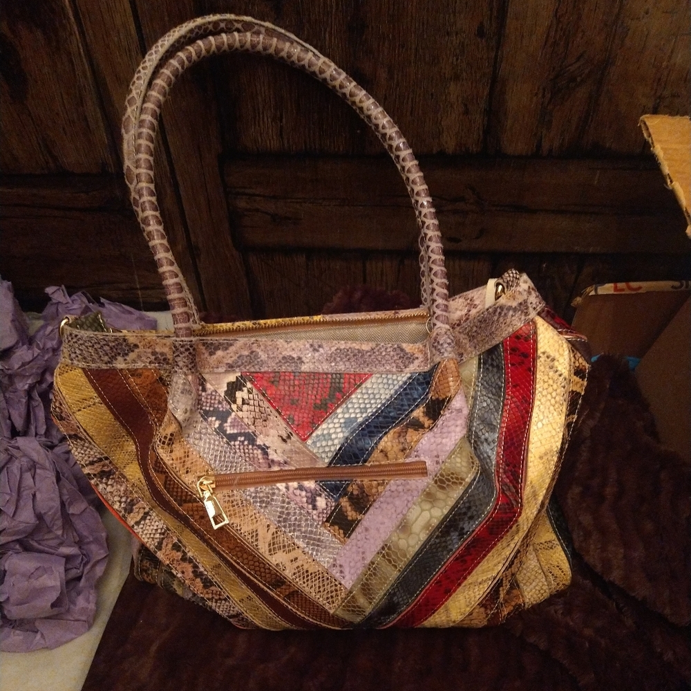 NWT Handmade India leather "Chaos" brand" crossbody strap included
